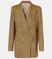 [Blaze Milano] Blazé Milano Everyday linen, wool, and mohair blazer AU 10 beige