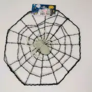 11 Creepy Spider Web With Glow-In Dark Spider Halloween Decoration