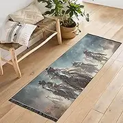 XYMZR Washable Runner Rug Cowboys Western Rain 2’ x 6’ Non-Slip Runner Rug for Hallways Entryway Bedroom Living Room Floor Carpet - Soft Thin Mat for Family Pet