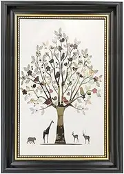 FRAMEWOLD 8x12 Picture Frames Black.Front Opening 7.2x11.2. Plastic Panel Not Glass. Imitation Wood Grain.Table Top Display and Wall Mounting.Carton Packaging.