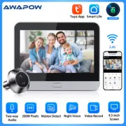 4.3Inch Tuya Peephole Doorbell Smart Door Camera Two Way Audio Video Door Viewer