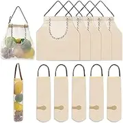10 Pcs Hanging Mesh Produce Bags, Hanging Mesh Onion Bags, Mesh Garlic Net Bags, Potatoes Bags Onion Bags Mesh Garlic Net Bags,Reusable Net Storage Produce Bags for Garlics, Potatoes, Onions