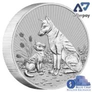 2022 $2 Mother and Baby Dingo 2oz Silver Piedfort Bullion Coin Perth Mint