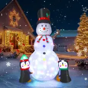 8FT Christmas Decs Inflatable Snowman, Christmas Blow Up Yard Decs Snowman wi...