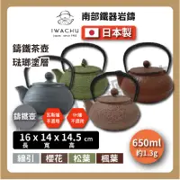 在飛比找momo購物網優惠-【IWACHU 岩鑄】多色造型鑄鐵壺｜0.65L 5型急須附