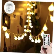 33ft 100 LEDs Battery Operated String Lights Globe Fairy Lights Warm White