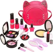 Play Makeup Set - Princess Play Makeup Toy,Dress-up Game Set, Girls Makeup Kit with Eye Shadow, Lipstick, Nail Polish