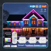 Tuya WiFi Smart Eaves String LED Light Outdoor Waterproof 1600 Million RGB Color