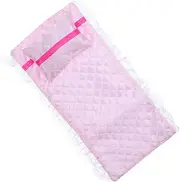 KOMBIUDA 2pcs Mini Dollhouse Bedding Set Cotton Pillow Sheet Adorable Patterns Safe Easy Care for Dollhouse Accessories