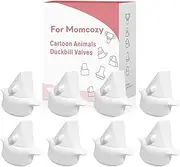 Cartoon-Style Duckbill Valves Compatible with Momcozy M5 M6 V1 V2 Pro BP141 Breast Pumps, M5 / M6 Duckbill Valve, Momcozy Replacement Accessories, Not Original Pump Parts (Total 8PCS by Durceler)