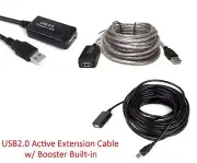 USB 2.0 Type A Male to Female Extension Signal Booster Cable Cord 25FT 50 FT