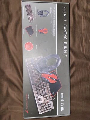 TekNmotion 4-1 Gaming Bundle: Keyboard, Mouse, Headset, Mousepad - PC Unopened
