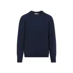 [Carhartt Wip] Carhartt Wip-Speckled Jupiter Blue Lambswool Anglistic Sweater-Uomo XL STAND