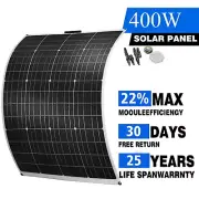 ETFE 400W Flexible Solar Panel 12V Mono RV Caravan Camping Home Battery Charging