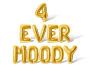 4 EVER MOODY Letter Balloon Banner - 4th Birthday Party Decorations - Boys Girls