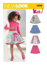 New Look Pattern 6258 Child's & Girls' Circle Skirts