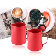 Milk Frother Pitcher Jug Cup Stainless Steel Frothing Coffee Measurement Tea Cup