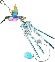 Snblzhef Wind Chime Glass Gardening Blue Hummingbird Wind Chimes Pendant for Wall Window Door Ornaments