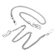 2 Pcs Metal Pants Chain Retro Hanging Pocket Watch Chains for Men Decorative