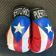 Puerto Rico Flag Mini Gloves Boxing Car Mirror Rearview Hanging Auto Deco