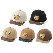 Baby Embroidered Bear Hat Peaked Toddler Baseball Hat Infant Sun Hat