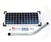 Mighty Mule Solar Panel Kit 10-Watt Electric Dual Swing Gate Opener Steel