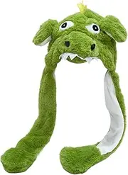 Floppy Ear Hat | Ragon Hat Moving Ears, Unisex Plush Animal Ears Hat, Festival Fun Hat, Birthday Party Hats, Holiday Cosplay Hat, Plush Dragon Ears Hat, Moving Ears Hat, Fun Animal Hats