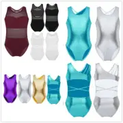 Girls Gymnastics Leotard Ballet Dance Fitness Jumpsuit Athletic Unitard Bodysuit