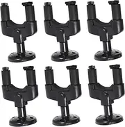 BESPORTBLE 6Pcs Detachable Wall Mounted Guitar Hangers with Auto Locking Grip Base Black for Electric Acoustic Guitars Space Saving Guitar Rack