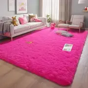 Fluffy Area Rugs for Bedroom Girls Room, Cute Shag Fuzzy 5.3x7.5 Feet Hot Pink