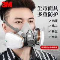 在飛比找樂天市場購物網優惠-3M防毒面具6200防護面罩口罩氣化工氣體工業粉塵噴漆全面罩