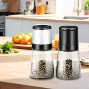 Salt and Pepper Grinder Set Adjustable Tall Ceramics Grinder Stainless Steel