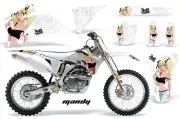 Graphics kit Sticker Decal Wrap for Yamaha YZ 250/450F 06-09 MOTORHEAD MANDY WHT