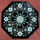 12 Inches Marble Coffee Table Top Mother of Pearl Inlay Work Patio Side Table