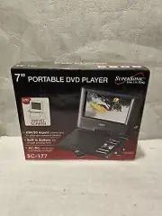 Super Sonic SC-177 Portable DVD Player 7" TFT Screen- NEW.