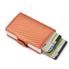 RFID Blocking Men Wallet Credit Card Holder Leather Card Wallet Double Metal Box