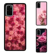over pink rose blooming For Samsung S7 S8 S9 S10 S20 Plus Lite Plastic TPU Cover