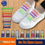 16ps/Lot Silicone Elastic Shoelaces No Tie Shoelace Kids Adult Lazy Sneakers AU