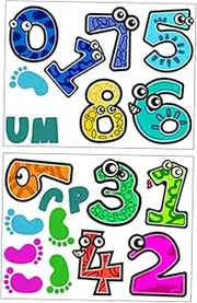 UPKOCH 1set Removable Number Game Lattice Stickers Cartoon Floor Decals for Boys and Girls Self-Adhesive Easy to Install Clean for Bedrooms Playrooms and Nurseries