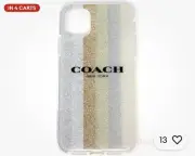 Genuine OEM Coach Protective Case for iPhone 11 6.1" 2019 - Americana Glitter