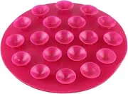 Portable Creative Children's Tableware with Double-Sided Sucker Baby Kids Magic Suction Mat Anti-Slip Plate Bowl Cutlery Placemat(Rose)
