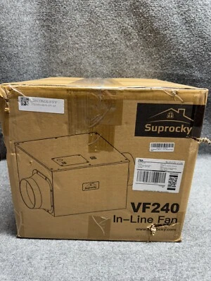 SUPROCKY 300CFM Ultra Quiet Bathroom Exhaust Fan Remote Mount In Line Fan VF240