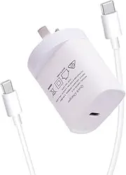 25W Super Fast Charger for Samsung, WIKDJ USB C Wall Charger with 2M USB-C to USB-C Cable for Samsung, SAA Certificated PD Charger Compatible with Galaxy S23 Ultra/S23/S23+/S22/S22Ultra/S22+/S21