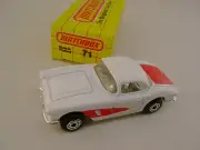1983 MATCHBOX LESNEY SUPERFAST #71 1962 62 WHITE VETTE CORVETTE NEW IN BOX