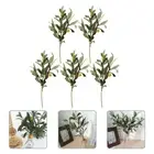 5 Pcs Artificial Olive Branch Flower Arrangement Supplies Faux Plants