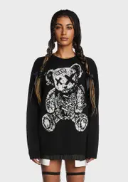 [Minga] Broken Teddy Bear Knit Sweater