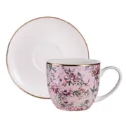 Ashdene Chinoiserie Cup & Saucer Set Pink 280ml