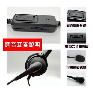 東訊TECOM SD-7506D 話機專用 雙耳耳機麥克風 含調音靜音 免持通話 電話行銷工具