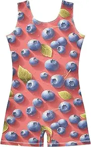 [FRODOTGV] Blueberries Girls' Gymnastics Leotards Toddler Ballet Unitard for Gymnastics, Dance, Cheer, Yoga