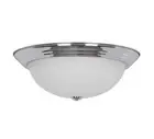 Sunset Lighting 3-Light 15" Flush Mount White Glass Polished Chrome F7644-15